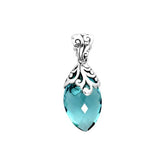 AP-8035-BT Sterling Silver Pendant With Blue Topaz Q. Jewelry Bali Designs Inc